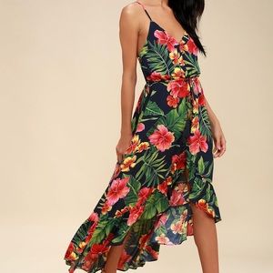 Lulu’s Pura Vida Tropical Button-Up Dress